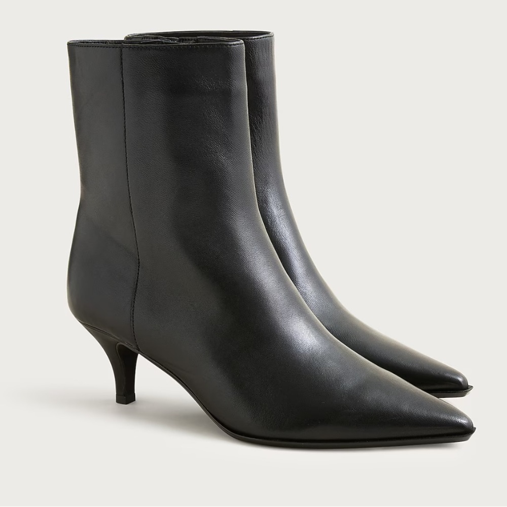 J Crew Stevie Ankle Boots In Leather